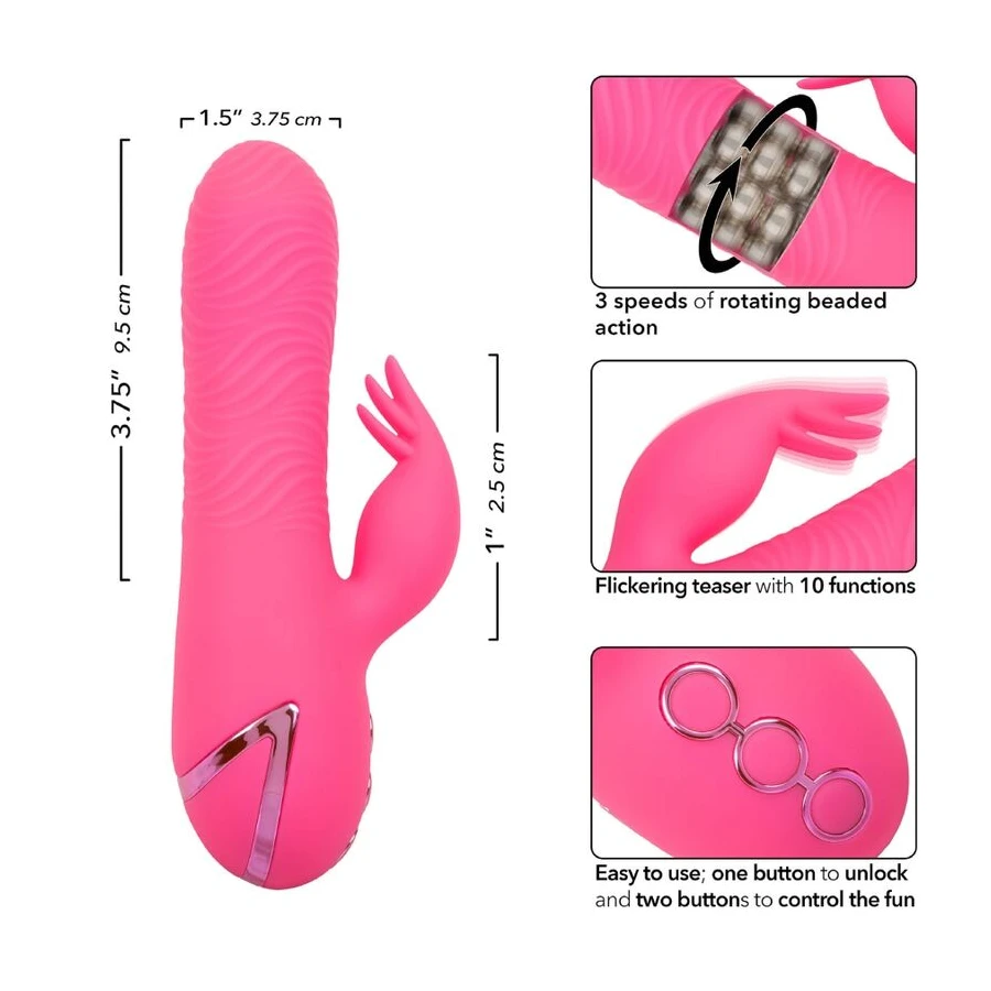 CALEXOTICS - SACRAMENTO SWEETIE VIBRATOR Rabbit Rabbit PINK BY CALIFORNIA DREAMING